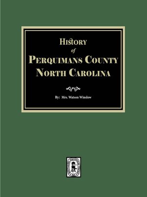 cover image of History of Perquimans County, North Carolina